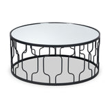 Caprisse Mirrored and Graphite Coffee Table from Roseland Furniture