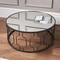 Caprisse Mirrored and Graphite Coffee Table from Roseland Furniture