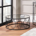 Caprisse Mirrored and Graphite Coffee Table from Roseland Furniture