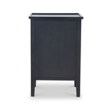 Chelmsford Satin Black Pine Wood 3 Drawer Unit from Roseland Furniture