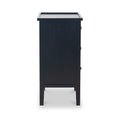 Chelmsford Satin Black Pine Wood 3 Drawer Unit from Roseland Furniture