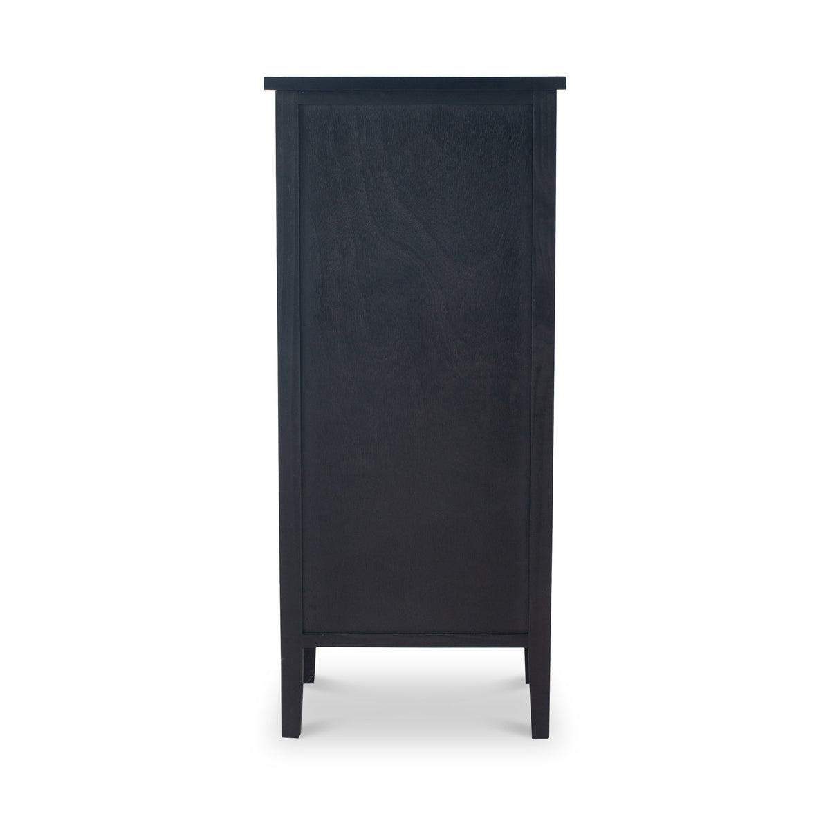 Chelmsford Black Pine Wood 5 Drawer Tallboy from Roseland Furniture