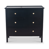 Chelmsford Black Pine Wood 4 Drawer Unit from Roseland Furniture