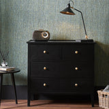 Chelmsford Black Pine Wood 4 Drawer Unit from Roseland Furniture