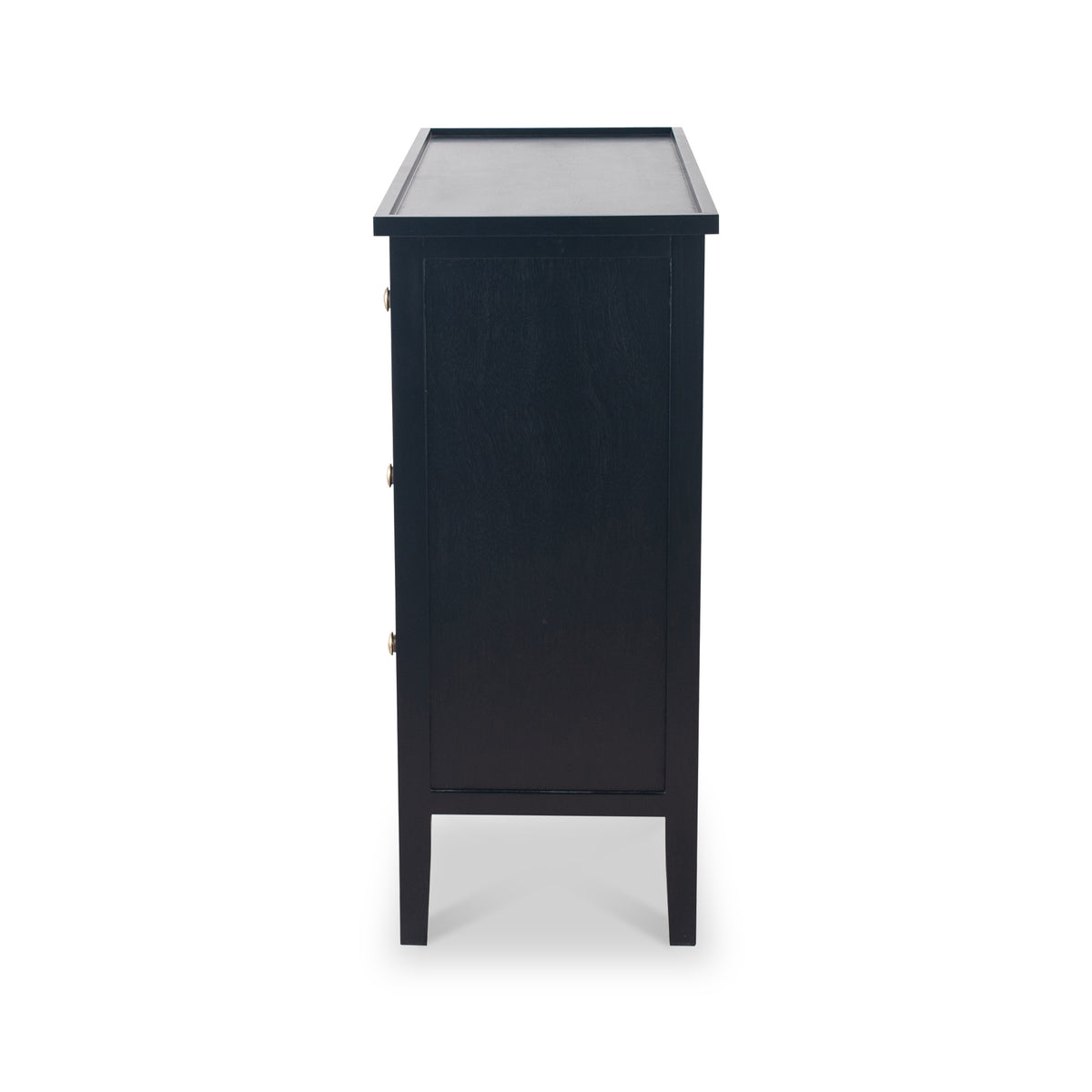 Chelmsford Black Pine Wood 4 Drawer Unit from Roseland Furniture
