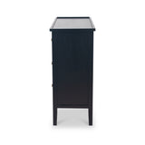 Chelmsford Black Pine Wood 4 Drawer Unit from Roseland Furniture