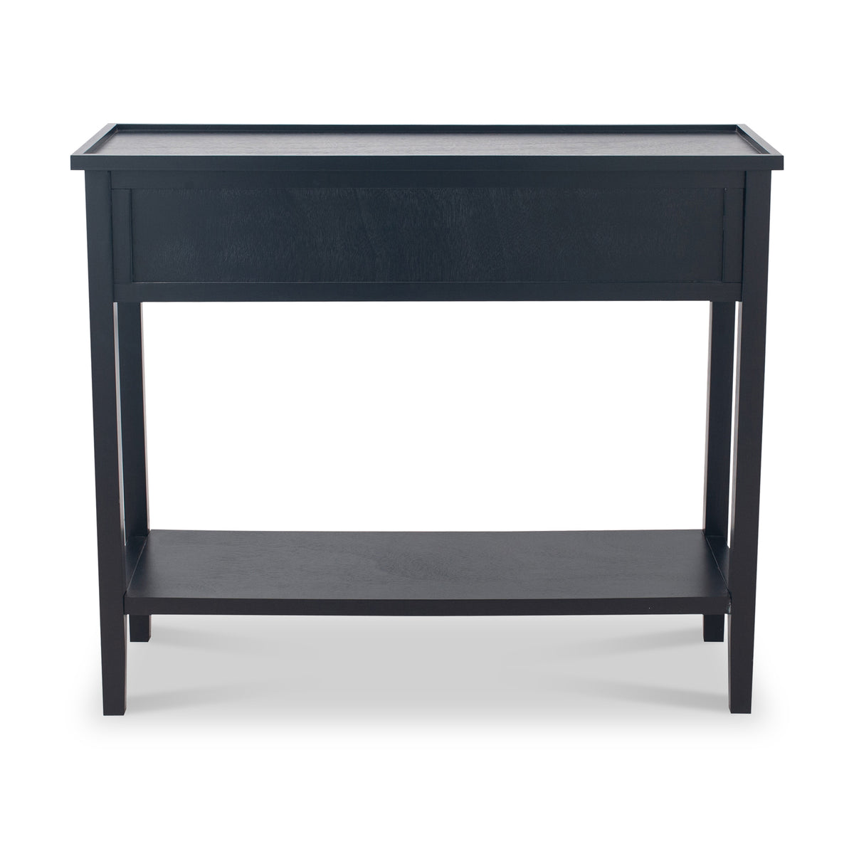 Chelmsford Black Wood 2 Drawer Console Table from Roseland Furniture