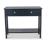 Chelmsford Black Wood 2 Drawer Console Table from Roseland Furniture