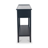 Chelmsford Black Wood 2 Drawer Console Table from Roseland Furniture
