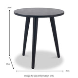 Chelmsford Black Wood Side Table from Roseland Furniture