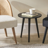 Chelmsford Black Wood Side Table from Roseland Furniture