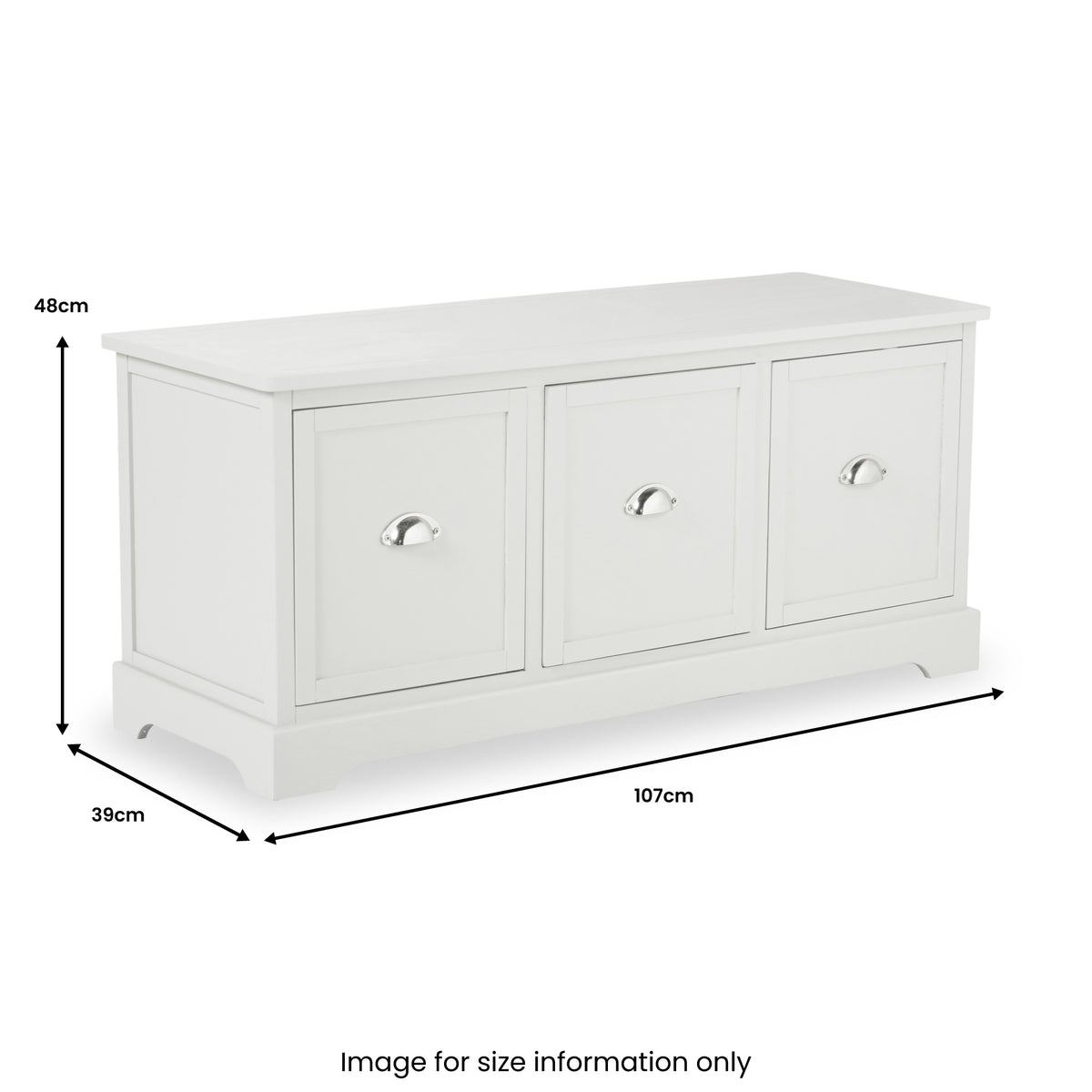 Croft Linen Pine Wood 3 Drawer Unit from Roseland Furniture