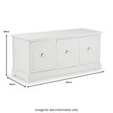 Croft Linen Pine Wood 3 Drawer Unit from Roseland Furniture