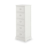 Croft Linen Pine Wood 5 Drawer Tall Unit from Roseland Furniture