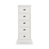 Croft Linen Pine Wood 5 Drawer Tall Unit from Roseland Furniture