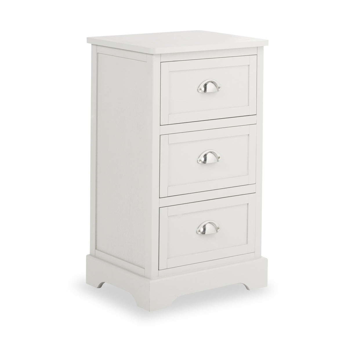Croft Linen Pine Wood 3 Drawer Tall Unit from Roseland Furniture