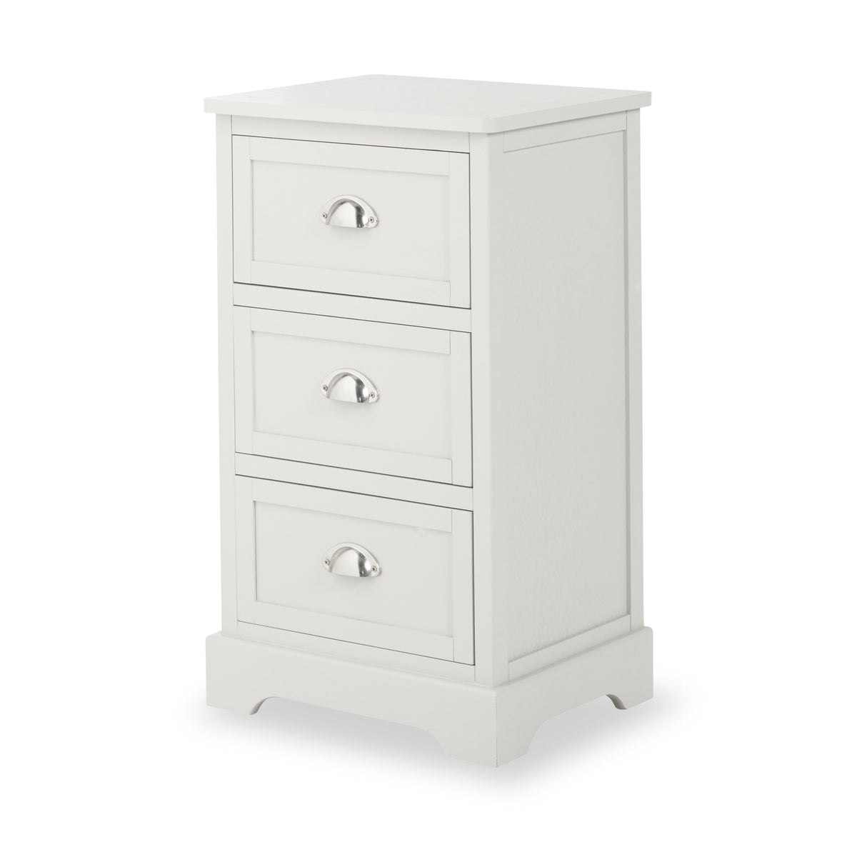 Croft Linen Pine Wood 3 Drawer Tall Unit from Roseland Furniture