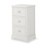 Croft Linen Pine Wood 3 Drawer Tall Unit from Roseland Furniture