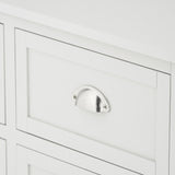 Croft Linen Pine Wood 3 Drawer Tall Unit from Roseland Furniture