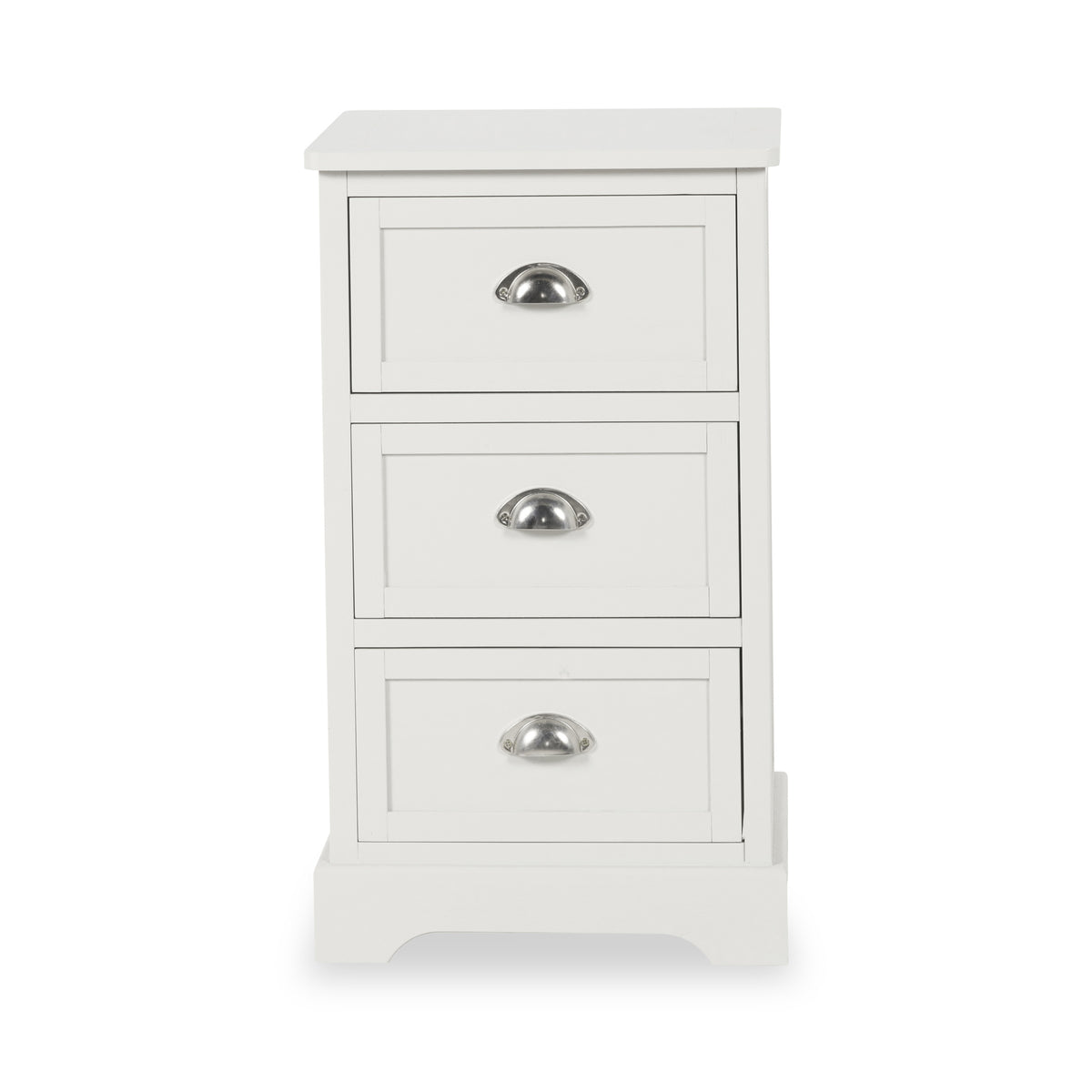 Croft Linen Pine Wood 3 Drawer Tall Unit from Roseland Furniture
