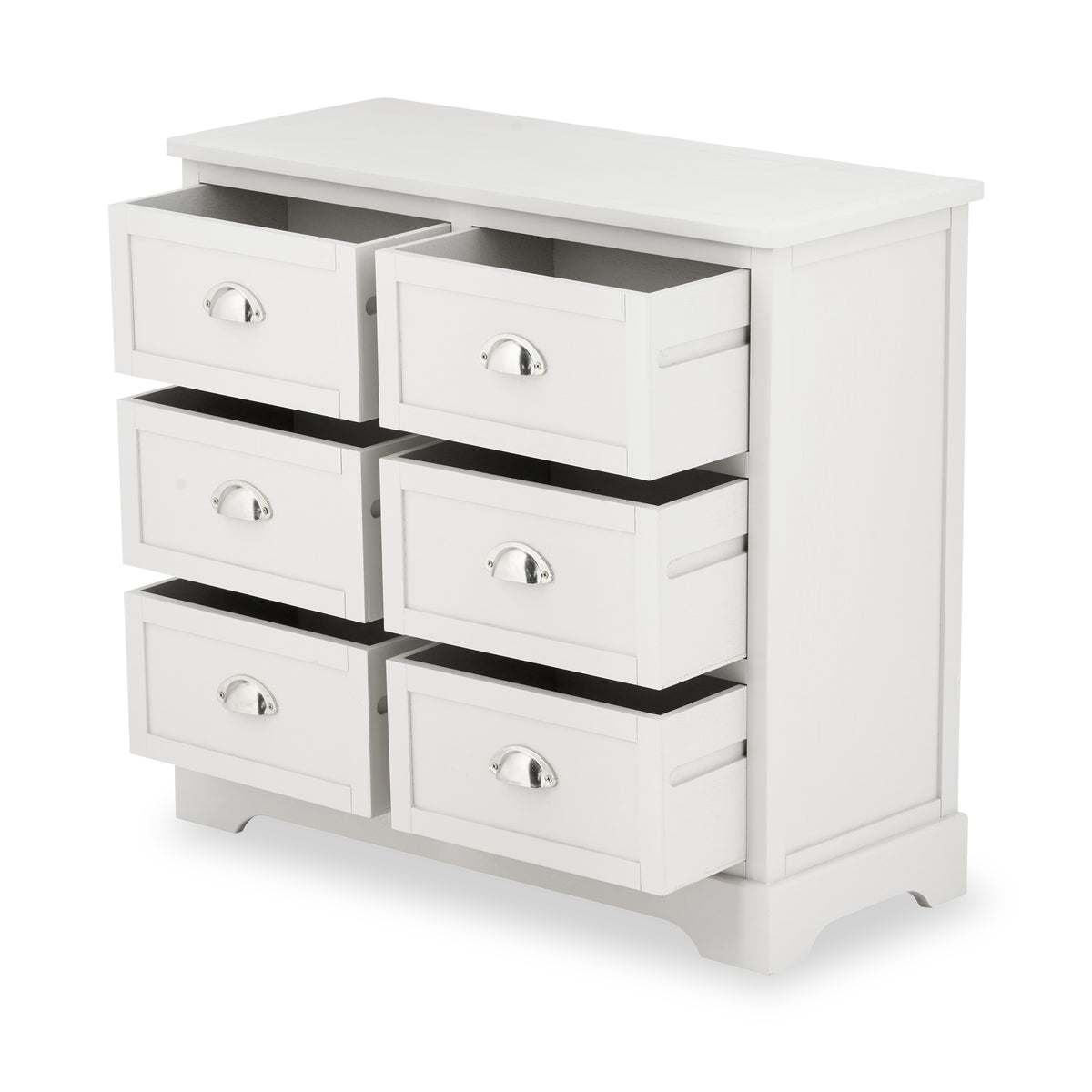 Croft Linen Pine Wood 6 Drawer Unit from Roseland Furniture