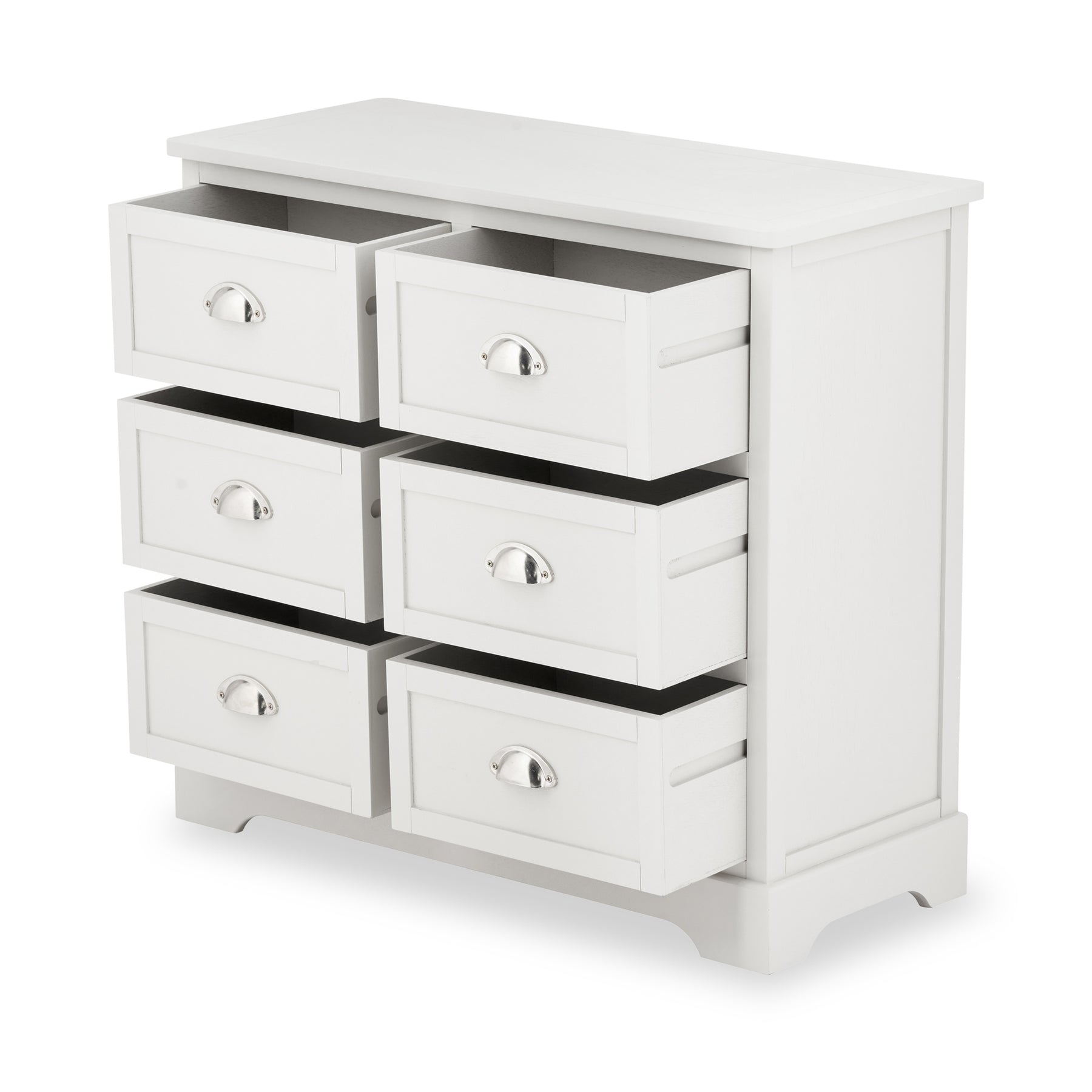 Croft Linen Pine Wood 6 Drawer Unit from Roseland Furniture