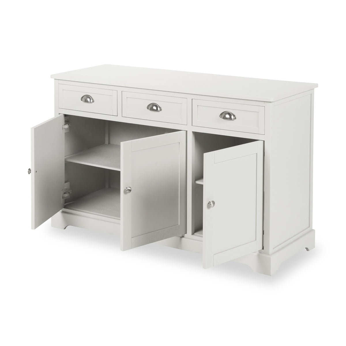 Croft Linen Pine Wood 3 Door 3 Drawer Unit from Roseland Furniture