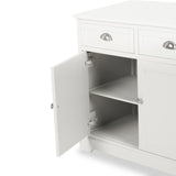 Croft Linen Pine Wood 3 Door 3 Drawer Unit from Roseland Furniture
