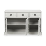 Croft Linen Pine Wood 3 Door 3 Drawer Unit from Roseland Furniture