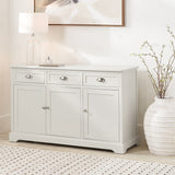 Croft Linen Pine Wood 3 Door 3 Drawer Unit from Roseland Furniture