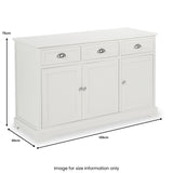 Croft Linen Pine Wood 3 Door 3 Drawer Unit from Roseland Furniture