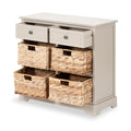 Devonshire Putty Pine Wood 2 Drawer 4 Basket Unit from Roseland Furniture