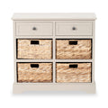 Devonshire Putty Pine Wood 2 Drawer 4 Basket Unit from Roseland Furniture