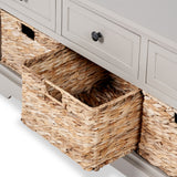 Devonshire Putty Pine Wood 3 Drawer 3 Basket Unit from Roseland Furniture