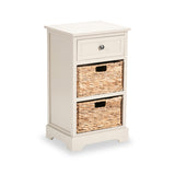 Devonshire Putty Pine Wood 3 Drawer Bedside from Roseland Furniture