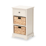 Devonshire Putty Pine Wood 3 Drawer Bedside from Roseland Furniture