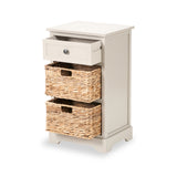 Devonshire Putty Pine Wood 3 Drawer Bedside from Roseland Furniture