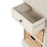 Devonshire Putty Pine Wood 3 Drawer Bedside from Roseland Furniture