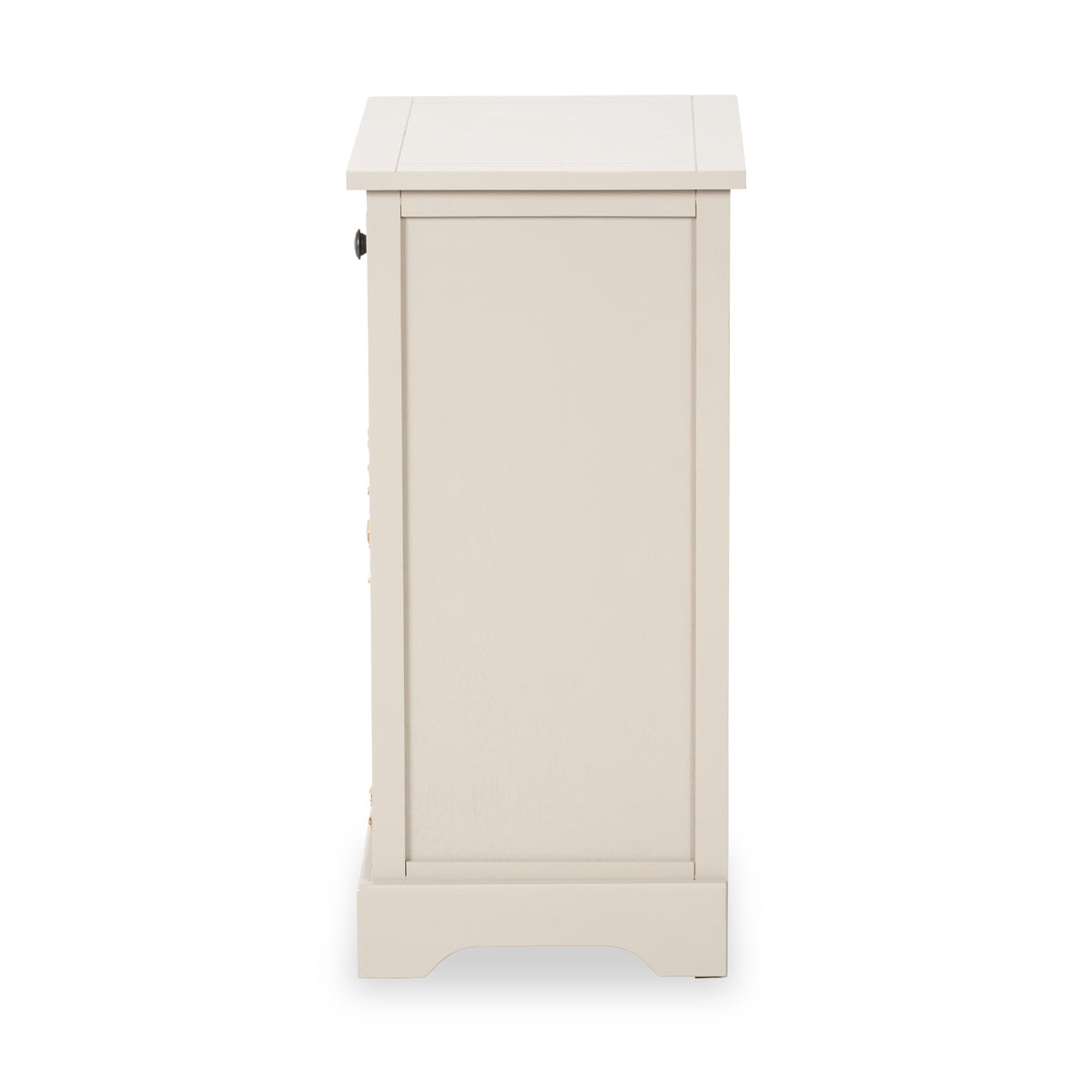 Devonshire Putty Pine Wood 3 Drawer Bedside from Roseland Furniture