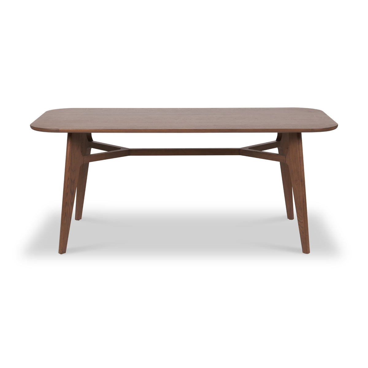 Elias Dark Ash Wood Retro Dining Table from Roseland Furniture