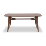 Elias Dark Ash Wood Retro Dining Table from Roseland Furniture