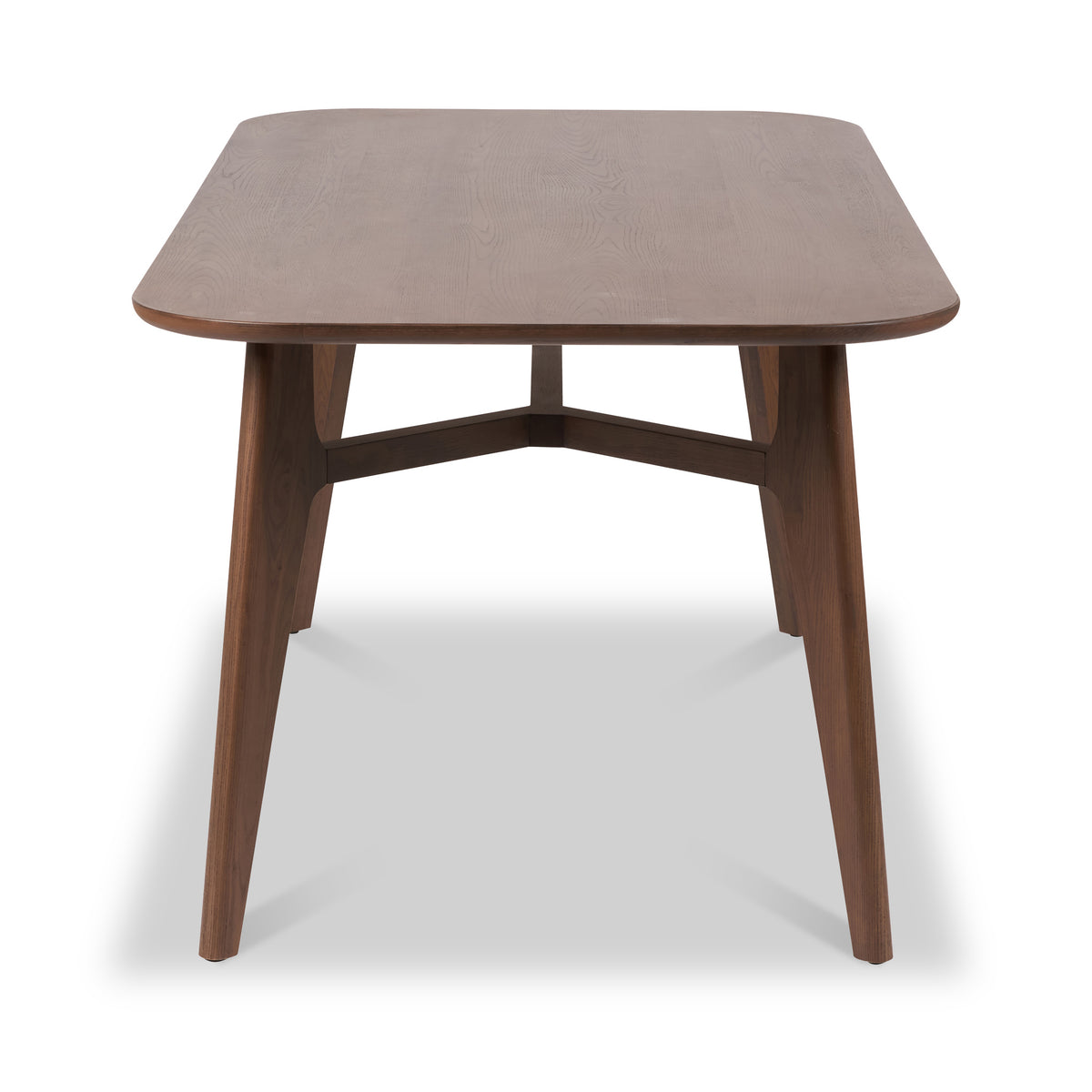 Elias Dark Ash Wood Retro Dining Table from Roseland Furniture