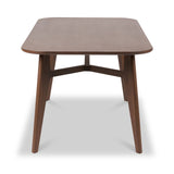 Elias Dark Ash Wood Retro Dining Table from Roseland Furniture