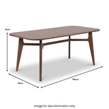 Elias Dark Ash Wood Dining Table and 6 Chairs from Roseland Furniture