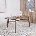 Elias Dark Ash Wood Dining Table and 6 Chairs from Roseland Furniture