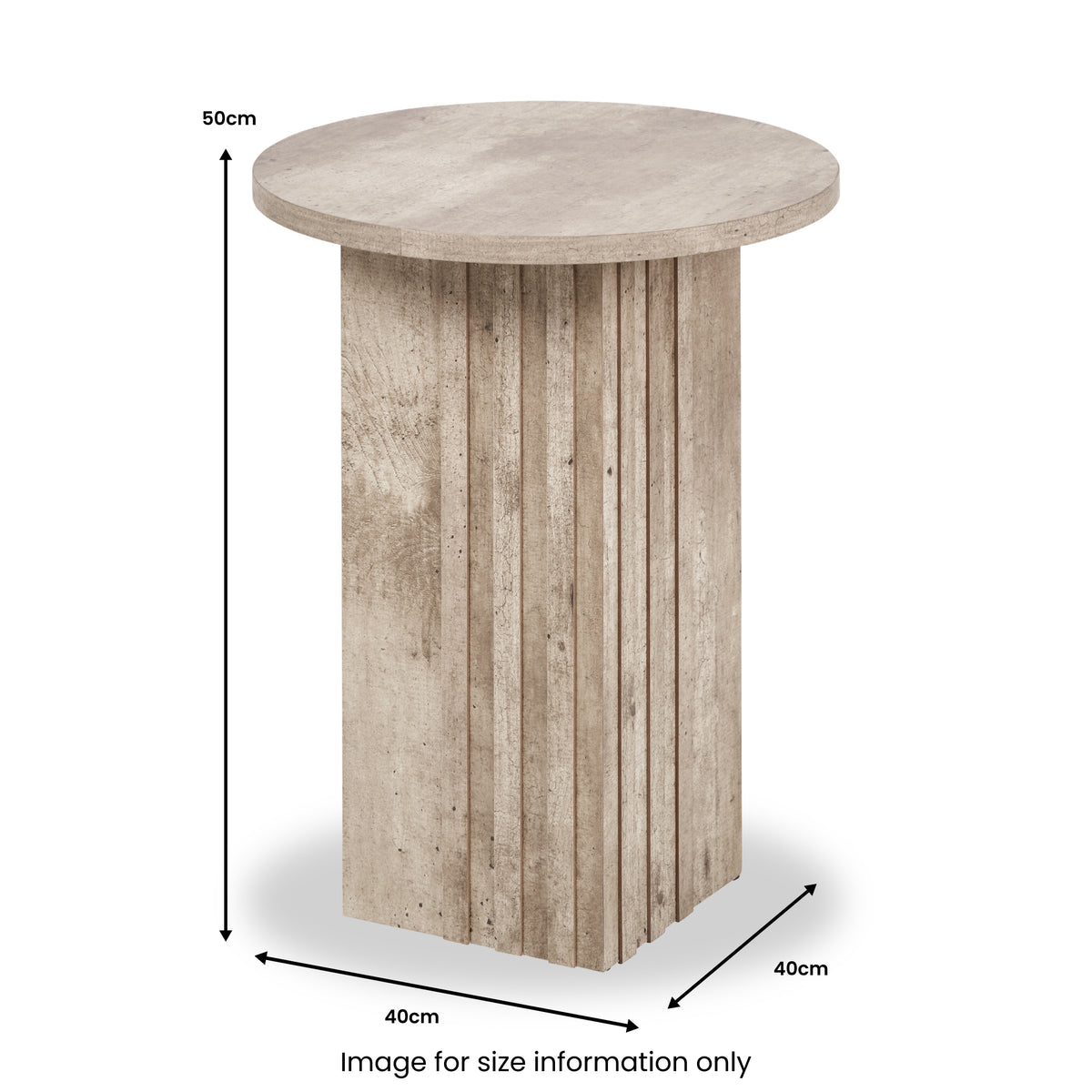 Elkton Concrete Effect Wood Side Table from Roseland Furniture