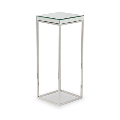 Elysee Mirrored Glass Square Side Table