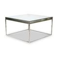 Elysee Mirrored Glass and Silver Square Coffee Table from Roseland Furniture