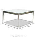 Elysee Mirrored Glass and Silver Square Coffee Table from Roseland Furniture