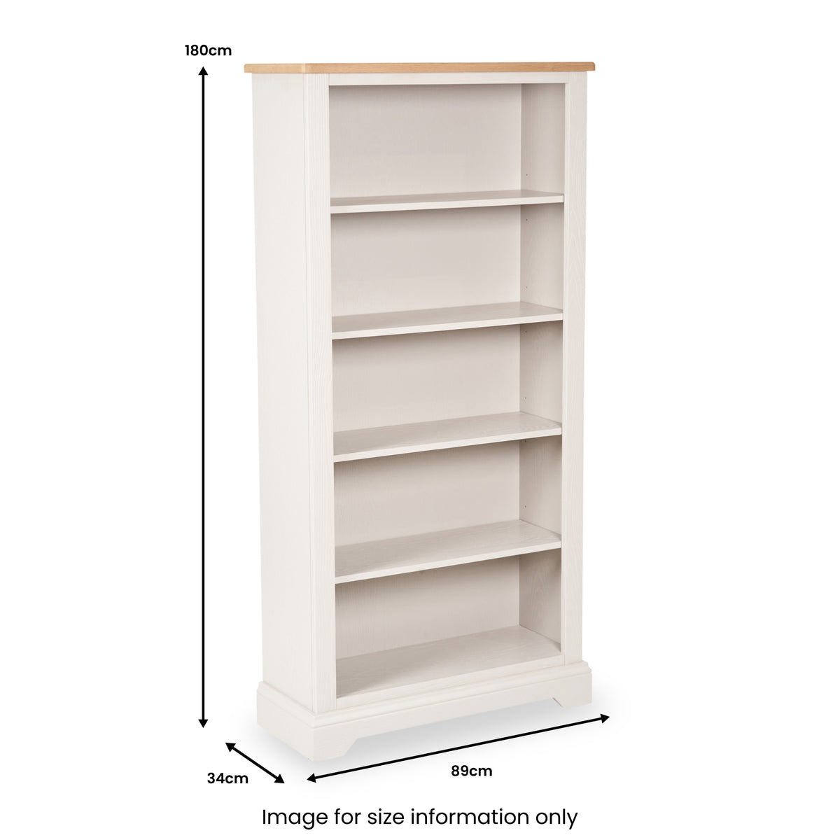 Fairford White Wood 5 Shelf Unit from Roseland Furniture